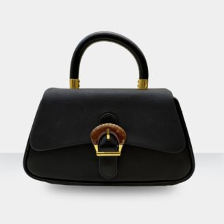 Elegant Buckle Accent Handbag